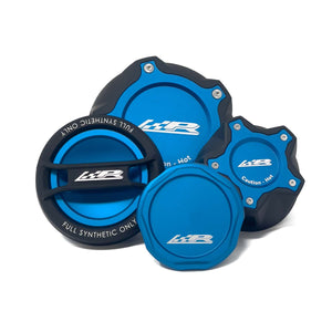 BMW B58 / S58 Billet Engine Fluid Cap Set (Blue & Black)